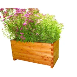 Bac rectangulaire en bois de Mélèze huilé Robin Hood Renata - 100 x 50 x 50 cm