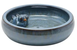 Baignoire pour oiseaux coloris vert en céramique - Ø 28 cm