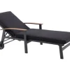 Bain de soleil anthracite et accoudoirs en teck, Aluminium - CREADOR Berlin