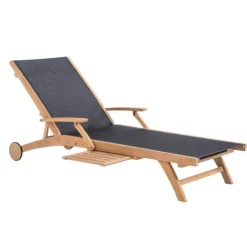 Bain de soleil teckoir Flore - 195 x 75 x 30 cm