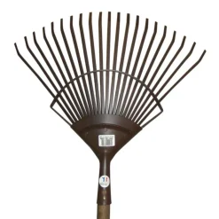 Balai à gazon fil plat renforcé marron