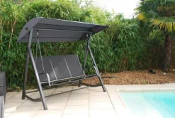 Balancelle de jardin aluminium anthracite mat MWH Kedline