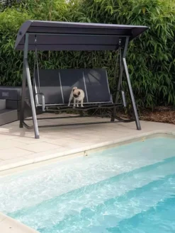 Balancelle de jardin aluminium anthracite mat MWH Kedline