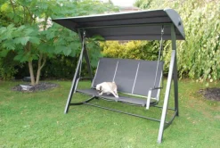 Balancelle de jardin aluminium anthracite mat MWH Kedline