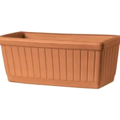 Balconnière en terre cuite rouge Deroma Vénézia Cotto - 53 x 20 x 19 cm