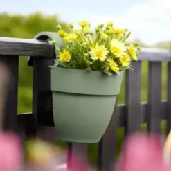 Balconnière Vibia Campana easy hanger small vert Elho - 20,5 x 24,1 cm