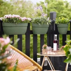 Balconnière Vibia Campana easy hanger medium vert Elho - 36 x 24,1 cm