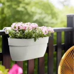 Balconnière Vibia Campana easy hanger large blanc Elho - 46 x 24,1 cm