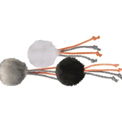 Balle en peluche avec fils et clochette Trixie Catnip - Ø 4 cm