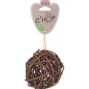 Balle en rotin foncé pour le rongeur coloris marron Ehop Zolux - Ø 10cm