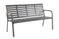 Banc de jardin 3 places en aluminium, anthracite - CREADOR MARTA