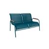 Banquette coloris bleu en acier Coolside Fermob - 134 x 77 x 86 cm