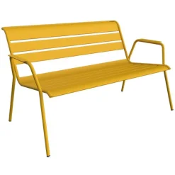 Banquette lounge Monceau coloris orange en acier Fermob - 132 x 82 cm