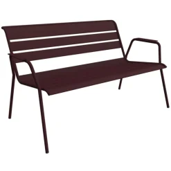 Banquette lounge Monceau coloris noir en acier Fermob - 132 x 82 cm