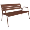Banquette lounge Monceau coloris rouge en acier Fermob - 132 x 82 cm