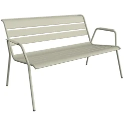 Banquette lounge Monceau coloris gris en acier Fermob - 132 x 82 cm