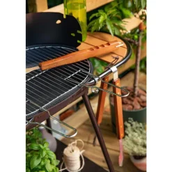 Barbecue à charbon Mini chef tube rond 2 tablettes - 101 x 56 x 89 cm