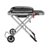 Barbecue à gaz en acier émaillé noir Weber Traveler - 110 x 58,4 x 94,5 cm