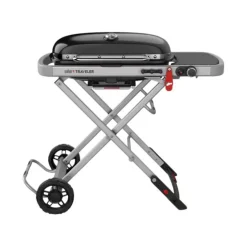 Barbecue à gaz en acier émaillé noir Weber Traveler - 110 x 58,4 x 94,5 cm