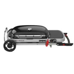 Barbecue à gaz en acier émaillé noir Weber Traveler - 110 x 58,4 x 94,5 cm