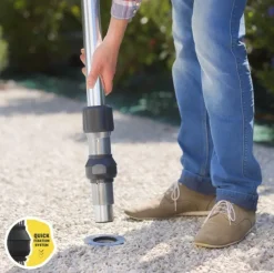 Base d'ancrage en aluminium à visser ou à sceller pour parasols, tonnelles, pieds de parasol, poteaux de hamacs et mâts de voile d'ombrage Gard&Rock - Ø 11 x 30 cm