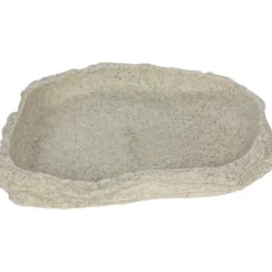 Bassin ou mangeoire pour terrarium coloris gris Reptile Planet Stone Age Serie Dish - Taille M 16,5 x 2,5 x 12,5 cm