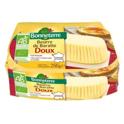 Beurre de baratte doux Bonneterre 250 g