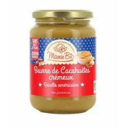 Beurre de cacahuètes bio crémeux recette américaine - 500 g