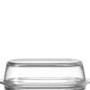 Beurrier en verre transparent Ciao - 21 x H 8 cm