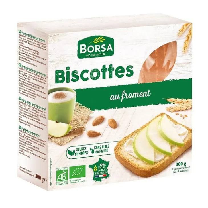 Biscottes au froment bio Borsa - 300 g