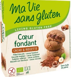 Biscuit au Cœur fondant cacao-noisettes – 200 gr