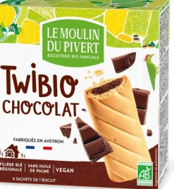 Biscuits bio au chocolat Twibio Le Moulin du Pivert - 150 g