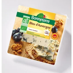Bleu d'Auvergne AOP Bonneterre bio en portion de 125 g
