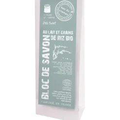 Bloc de savon au lait et grains de riz bio Mas du Roseau - 130 g