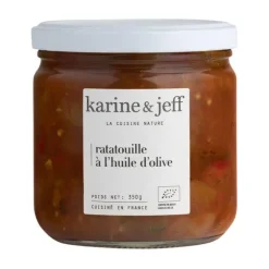 Bocal de ratatouille bio à l'huile d'olive Karine & Jeff - 350 g