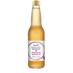 Boisson Extra Soft Ginger ananas mangue Bio en bouteille de verre Vitamont - 33 cl