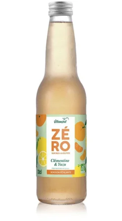Boisson gazeuse bio Zéro sucres ajoutés clémentine yuzu Vitamont – 33 cl