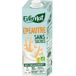 Boisson végétale à l’épeautre sans sucres Evernat - 1 L