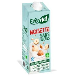 Boisson végétale noisette sans sucre bio Evernat - 1 L