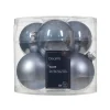 Boite 6 boules en verre Bleu Kaemingk - Ø 8 cm