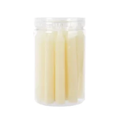 Boite de 22 mini bougies cierge ivoire - 10,5 cm