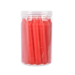 Boite de 22 mini bougies cierge rouges - 10,5 cm