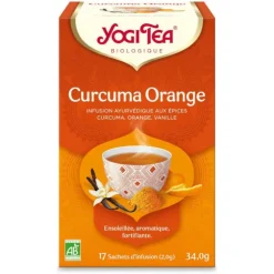 Boite de thé curcuma et orange Yogi Tea