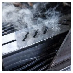 Boitier de fumage gris en acier inoxydable 42 x 4,6 x 7 cm