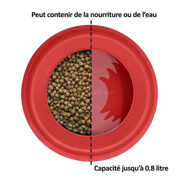 Bol anti-débordement pour chien coloris rouge Kurgo Splash - 22,8 x 18 x 7,6 cm