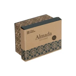 Bol en gré bleu peint à la main avec baguettes Almada - Ø 13 cm