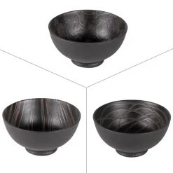 Bol Lava coloris noir en grès - Ø 15 cm