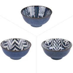 Bol Makaha coloris bleu en porcelaine - Ø 15 cm