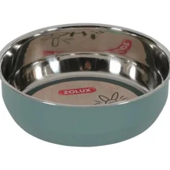 Bol pour les rongeurs en inox coloris vert Ehop Zolux – 400 ml