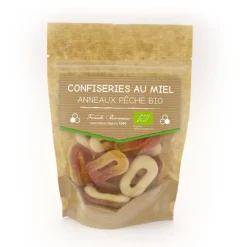Bonbons bio anneaux à la pêche -120 gr